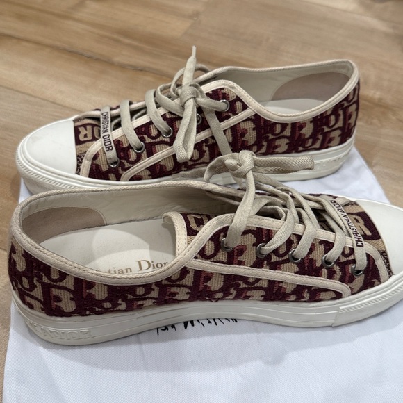 Christian Dior Red and Cream Sneakers - Picture 5 of 5